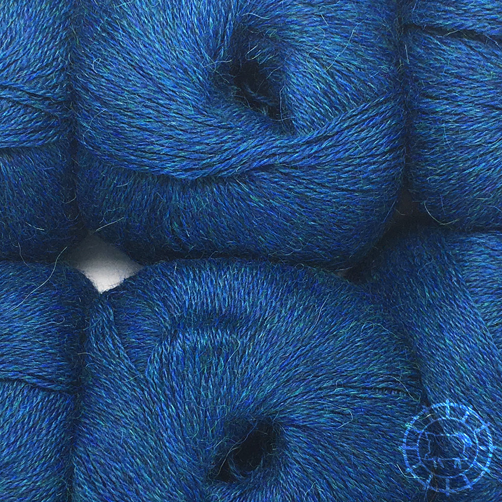 Woolpack Yarn Collection Baby Alpaca Fingering, chinée – Deep Ocean