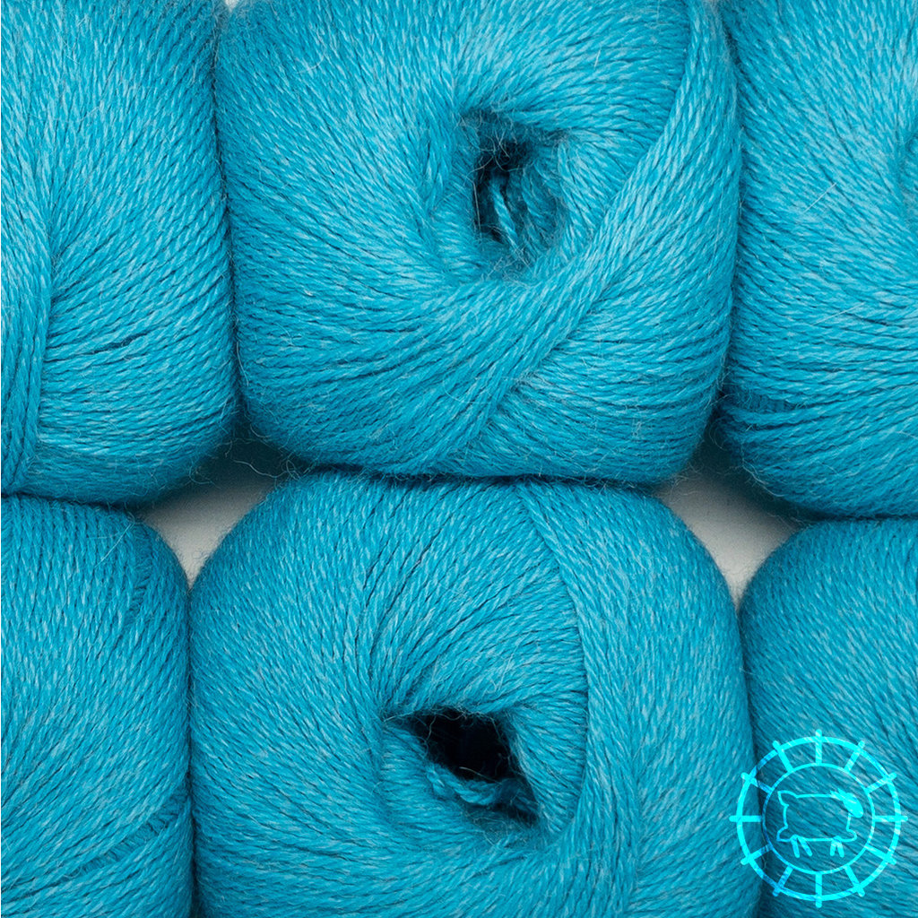Woolpack Yarn Collection Baby Alpaca Fingering, chinée – Bleu ciel, dernières pelotes