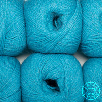 Woolpack Yarn Collection Baby Alpaca Fingering, chinée – Bleu ciel, dernières pelotes