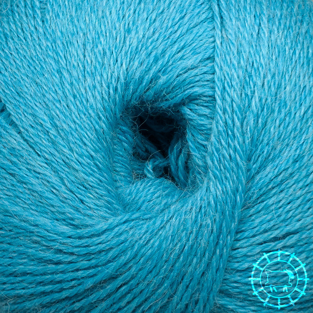 Woolpack Yarn Collection Baby Alpaca Fingering, chinée – Bleu ciel, dernières pelotes