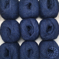 Woolpack Yarn Collection Baby Alpaca Fingering, chinée – Bleu foncé