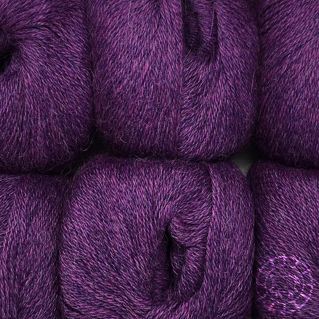 Woolpack Yarn Collection Baby Alpaca Fingering, chinée – Violet d'évêque