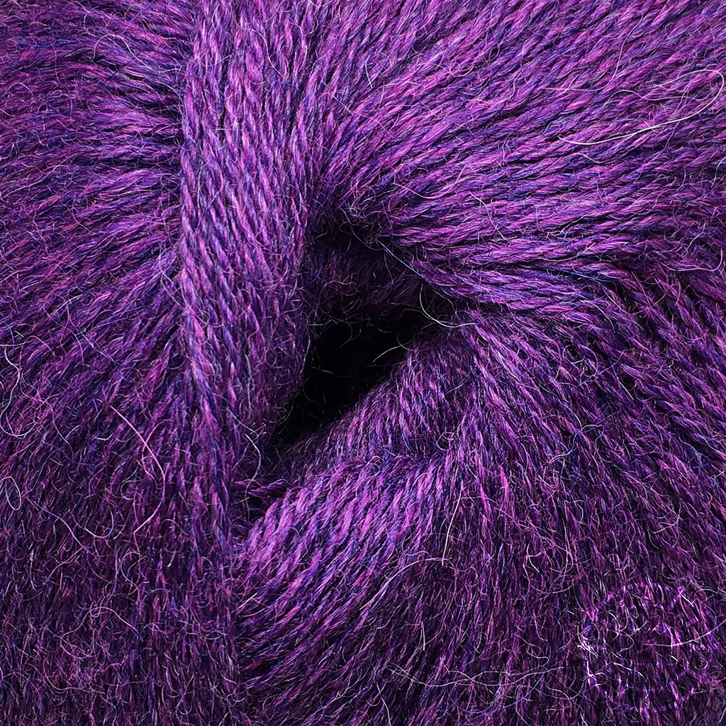 Woolpack Yarn Collection Baby Alpaca Fingering, chinée – Violet d'évêque