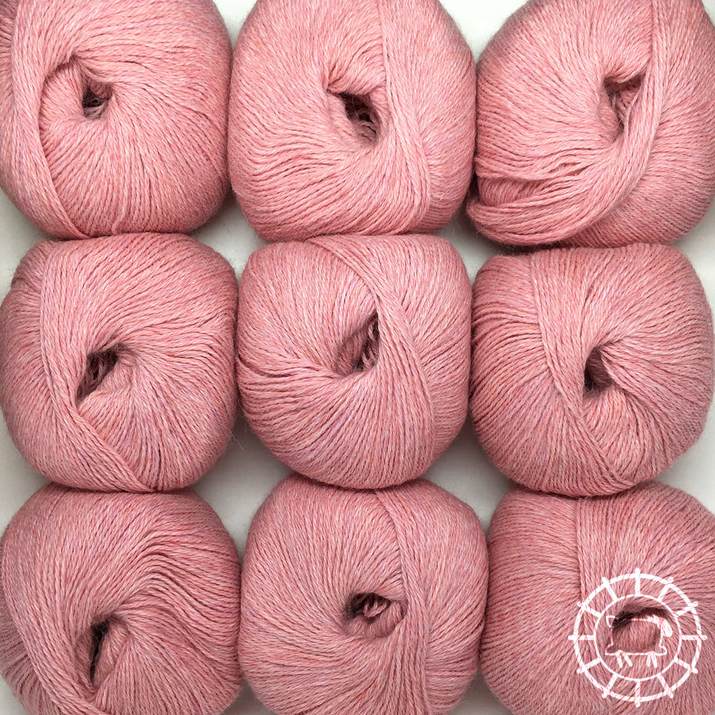 Woolpack Yarn Collection Baby Alpaca Fingering, chinée – Rose perle