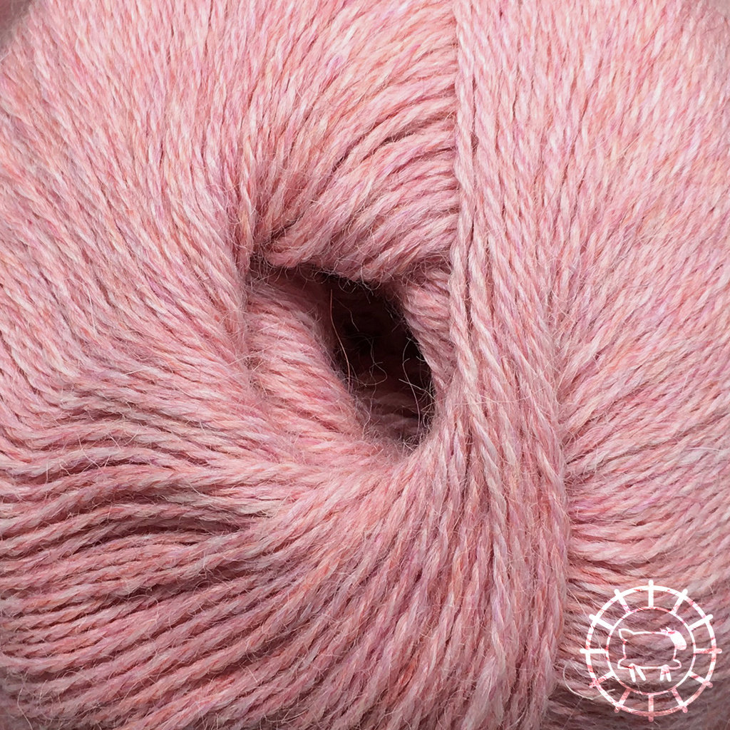 Woolpack Yarn Collection Baby Alpaca Fingering, chinée – Rose perle