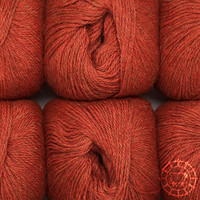 Woolpack Yarn Collection Baby Alpaca Fingering, chinée – Rouge brique