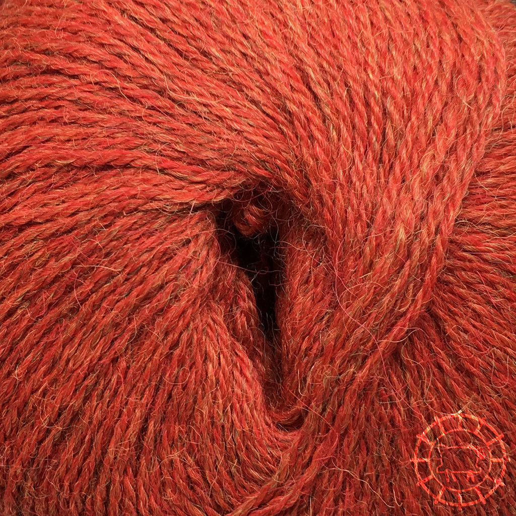 Woolpack Yarn Collection Baby Alpaca Fingering, chinée – Rouge brique