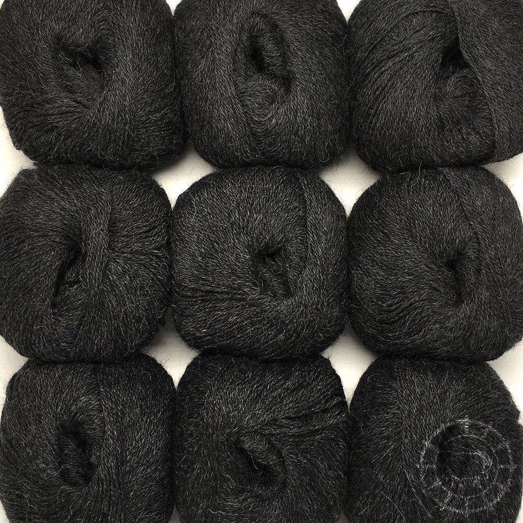 «Woolpack Yarn Collection» Baby Alpaka Fingering – Anthrazit