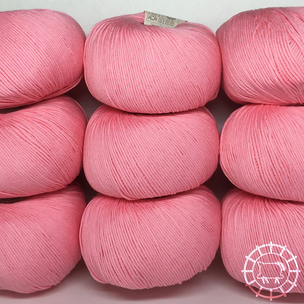 «Lane Mondial» Cotton Soft Bio – Fenicottero, das Rosa des Flamingos, letzte Knäuel