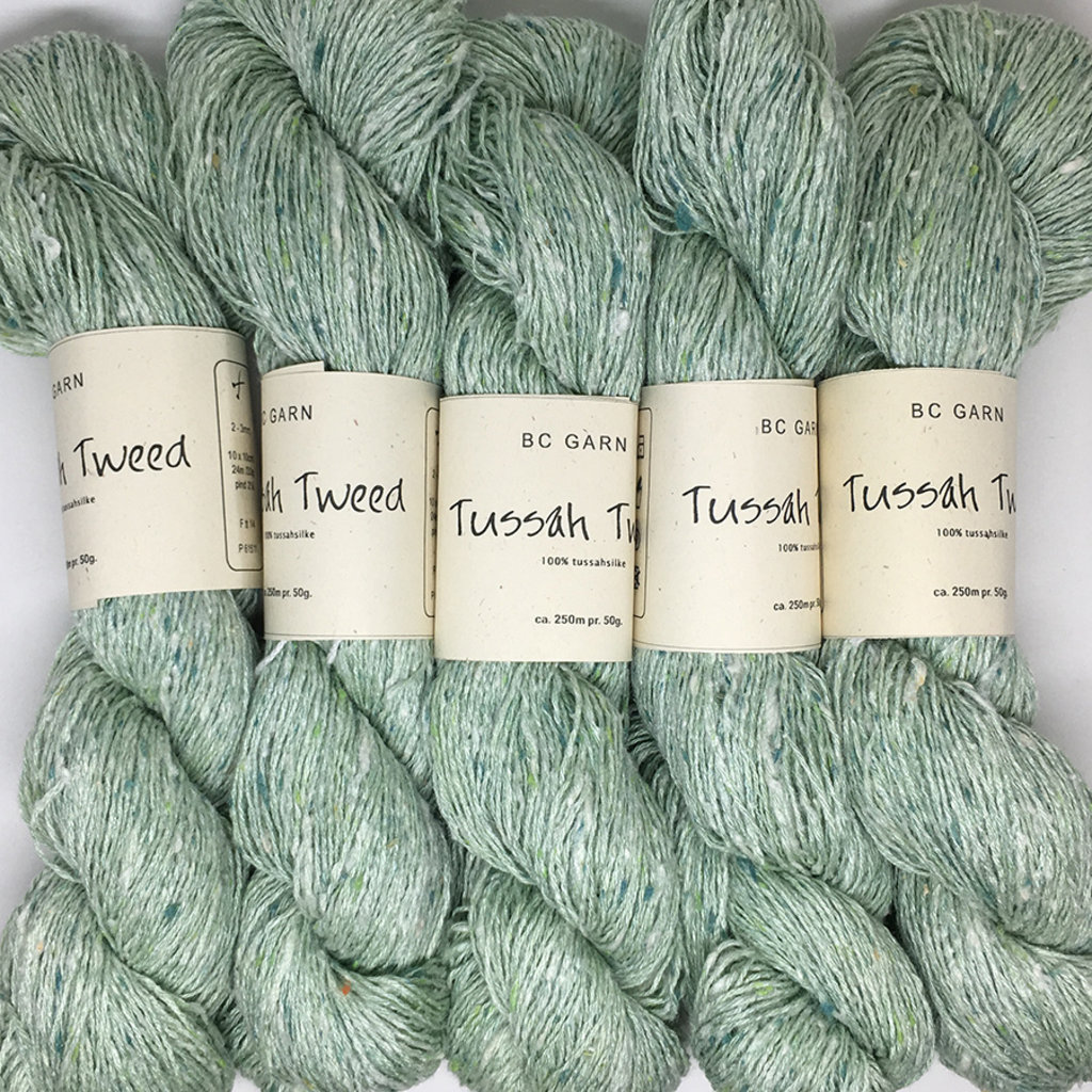 «BC Garn» Tussah Tweed – Aqua Mix hell, ein helles Wassergrün