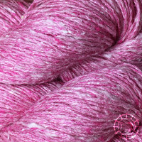 «BC Garn» Tussah Tweed – Pink Lady, Flamingofedern