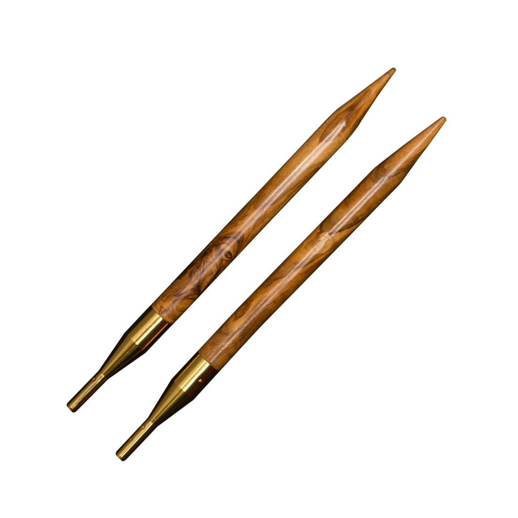 addi – Made in Germany addiClick Nature – Pointes 12 mm en bois d'olivier pour aiguille circulaire