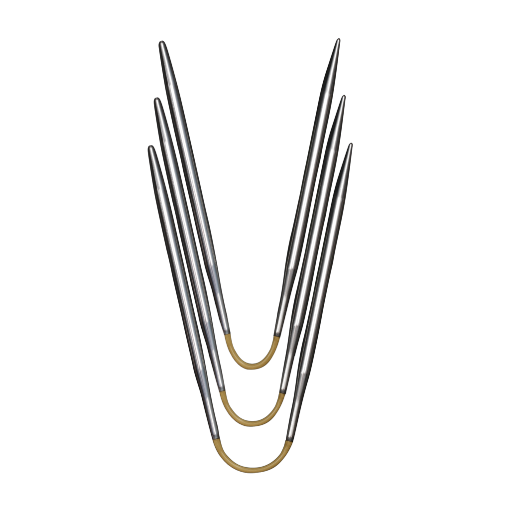 addi – Made in Germany addiCraSyTrio 4.5 mm, 3er-Set Rundstricknadeln, Länge 21 cm