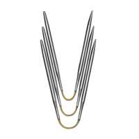 addi – Made in Germany addiCraSyTrio 4.5 mm, 3er-Set Rundstricknadeln, Länge 21 cm