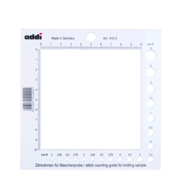 addi – Made in Germany addi Compteur pour échantillon plus gabarit pour aiguilles