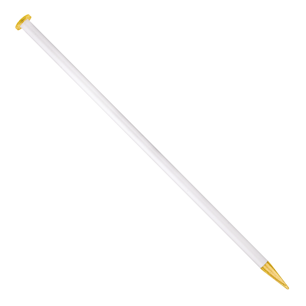 addi – Made in Germany addi Aiguilles droites 20 mm blanc/transparent avec glitter, longueur 40 cm