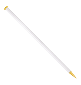 addi – Made in Germany addi Aiguilles droites 20 mm/40 cm, blanc/transparent avec glitter