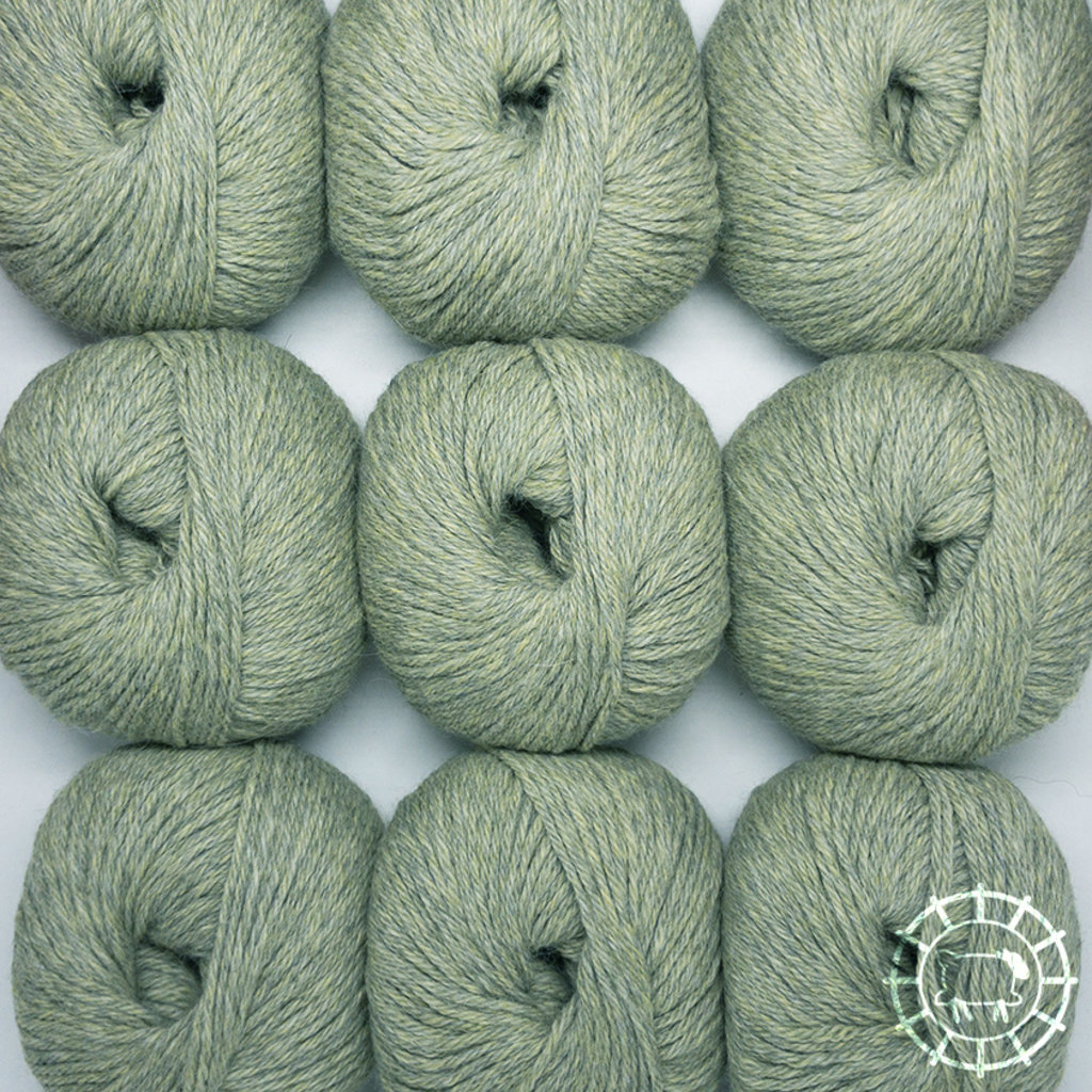 Woolpack Yarn Collection Baby Alpaca DK, chinée – Vert de gris