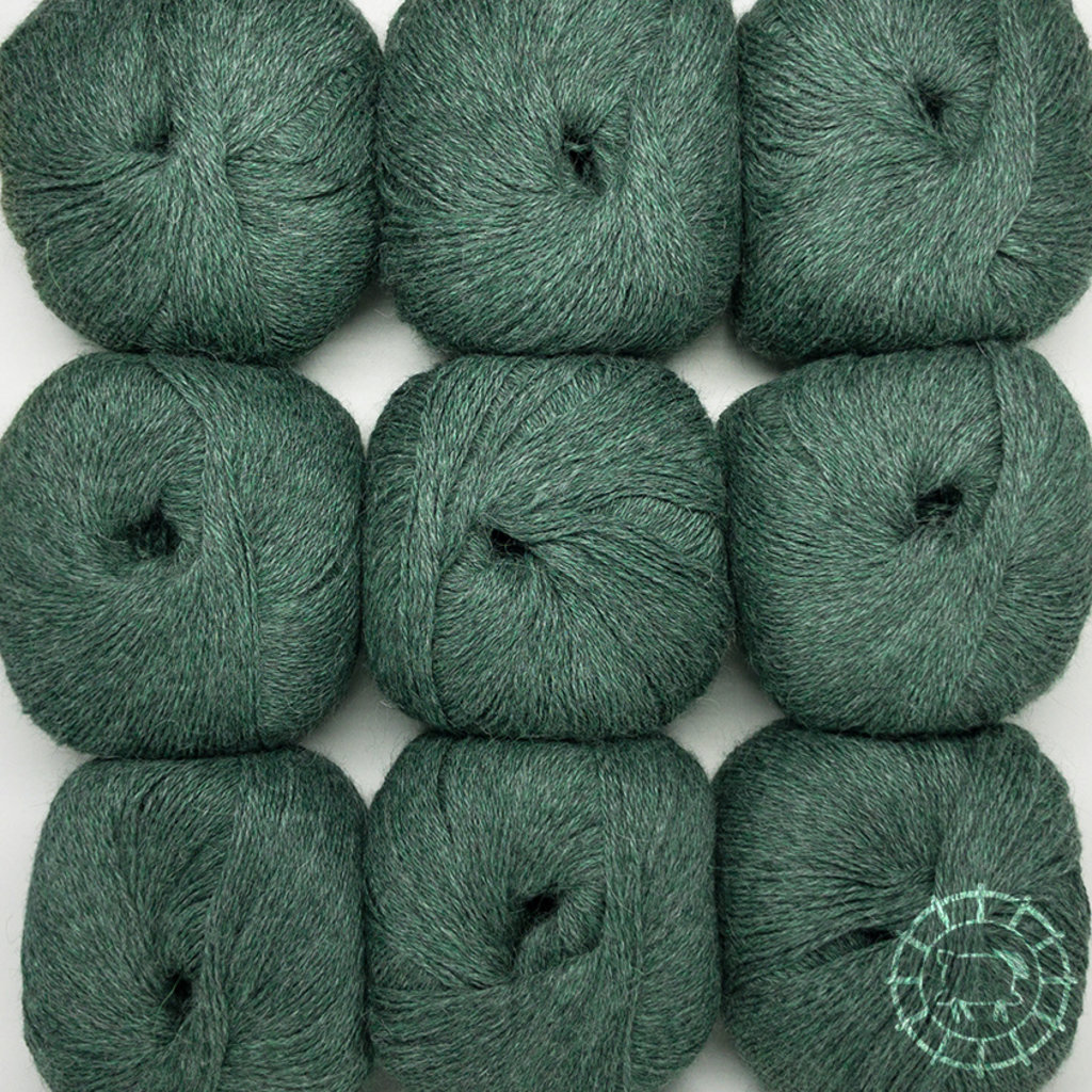 Woolpack Yarn Collection Baby Alpaca Fingering, chinée – Vert émeraude