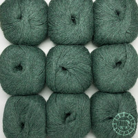 «Woolpack Yarn Collection» Baby Alpaka Fingering, meliert – Smaragd