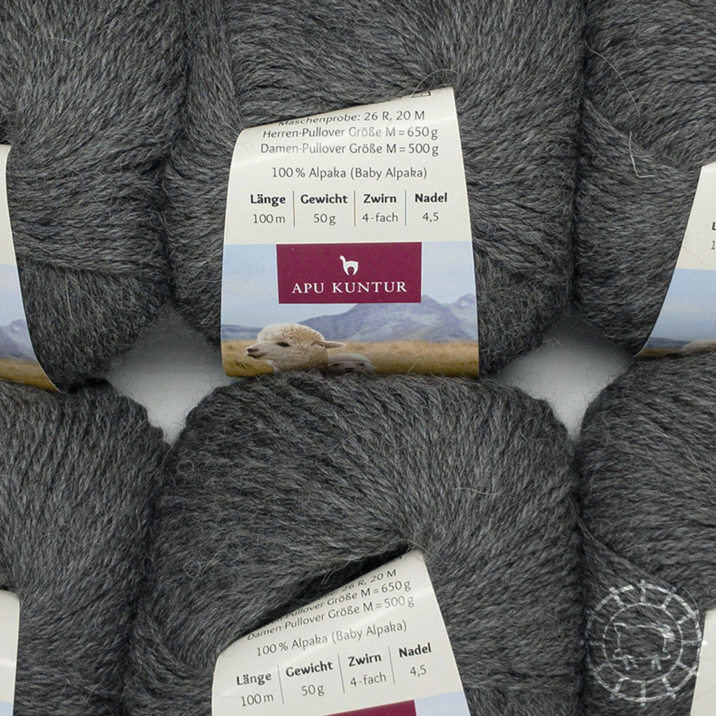 Apu Kuntur  Alpaca Regular – Gris foncé, ungefärbt