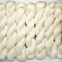 «Woolpack Yarn Collection» Bio-Seide Ahimsa 20/2 – Weiss, ungefärbt
