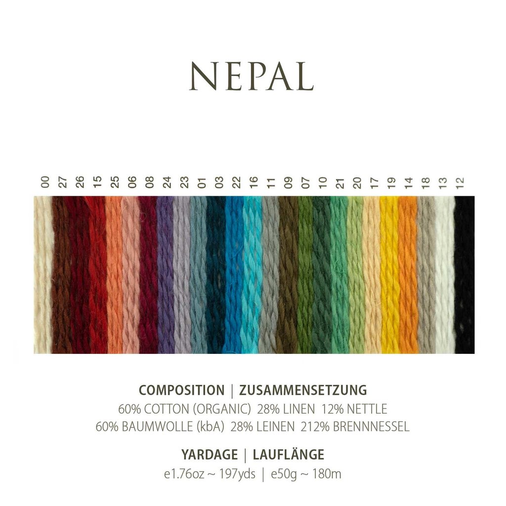 Pascuali – filati naturali Nuancier «Nepal»