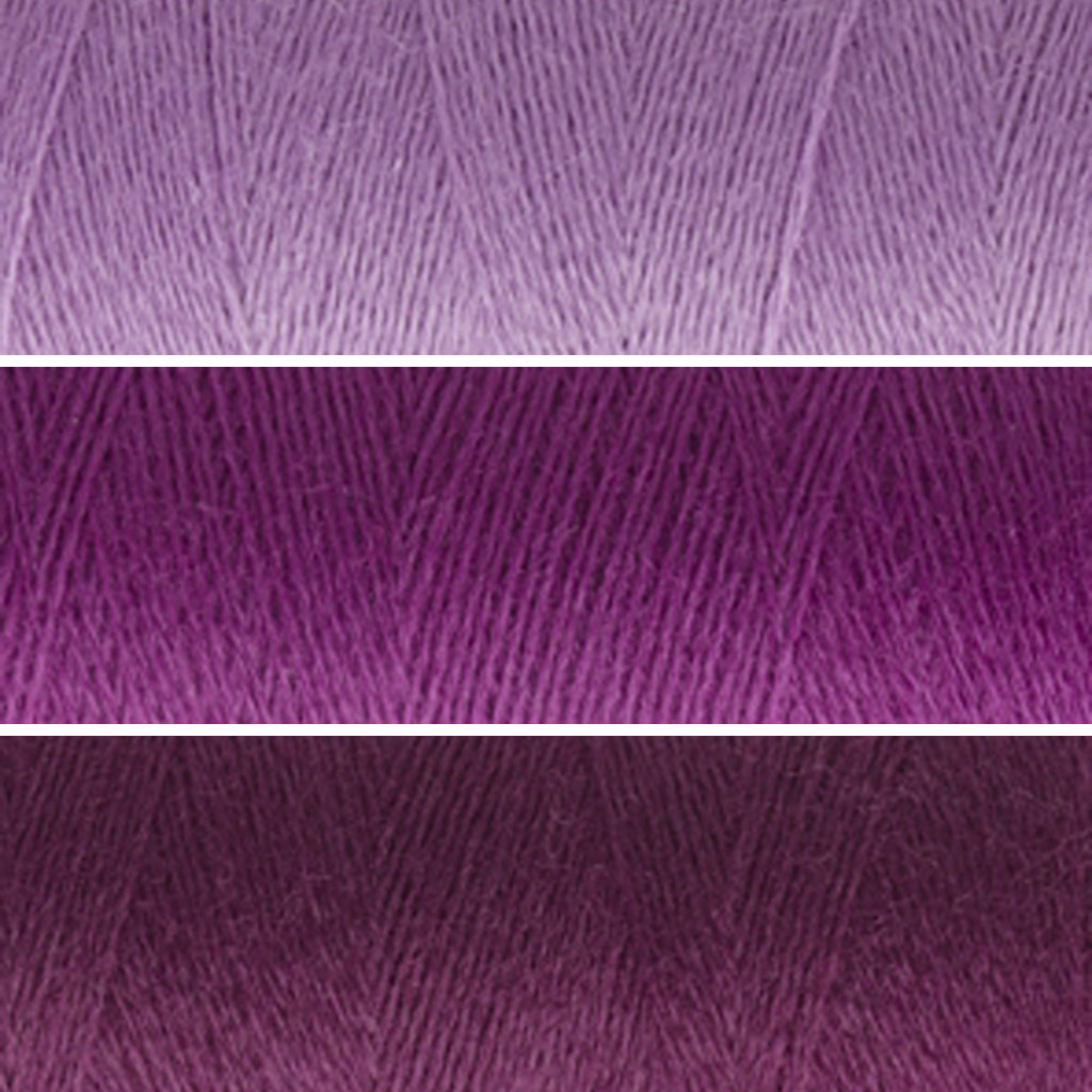 Venne – Colcoton Unikat Laine mérinos bio 28/2, Twistercône à 50 g – les tons violets