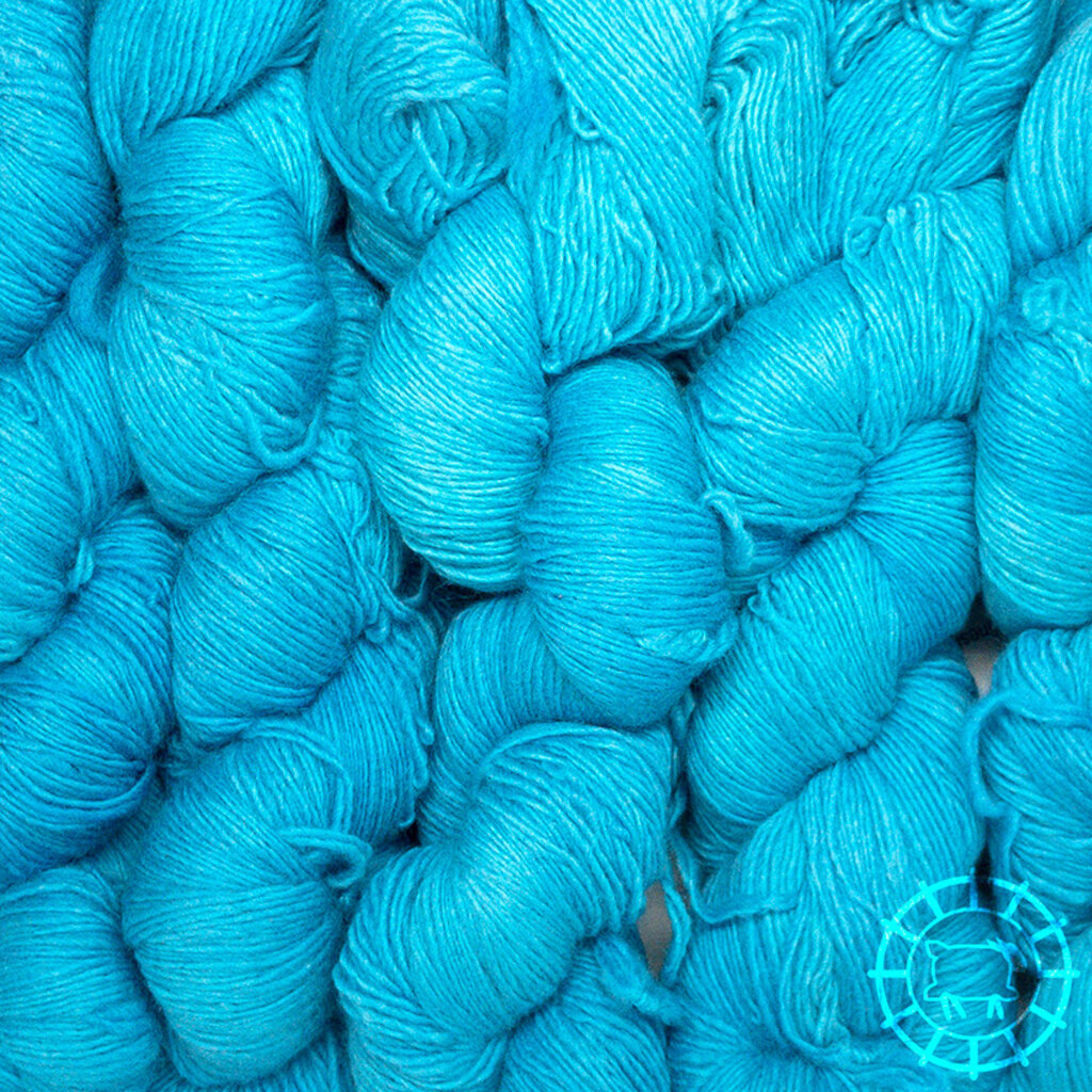 Malabrigo Yarn Lace – Cian, eine der Grundfarben