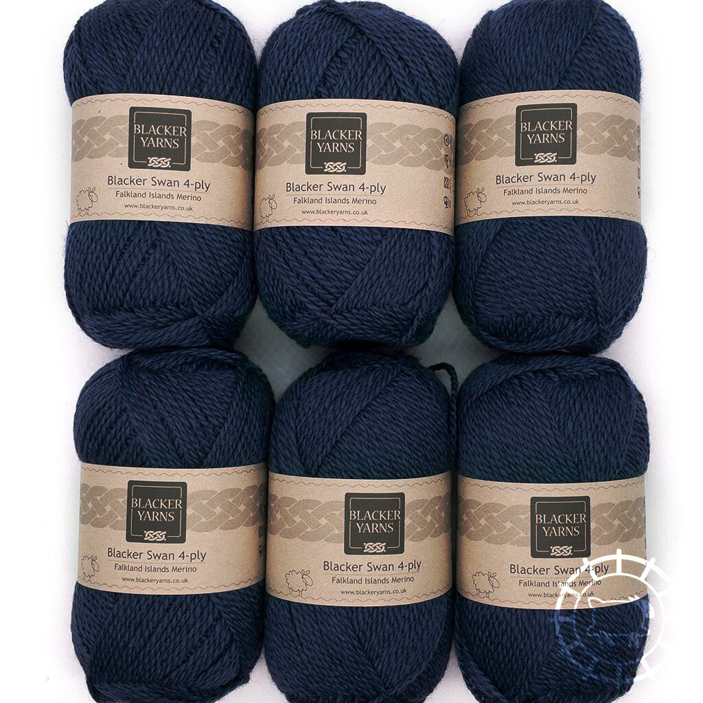 Blacker Yarns Blacker Swan 4ply – Navy