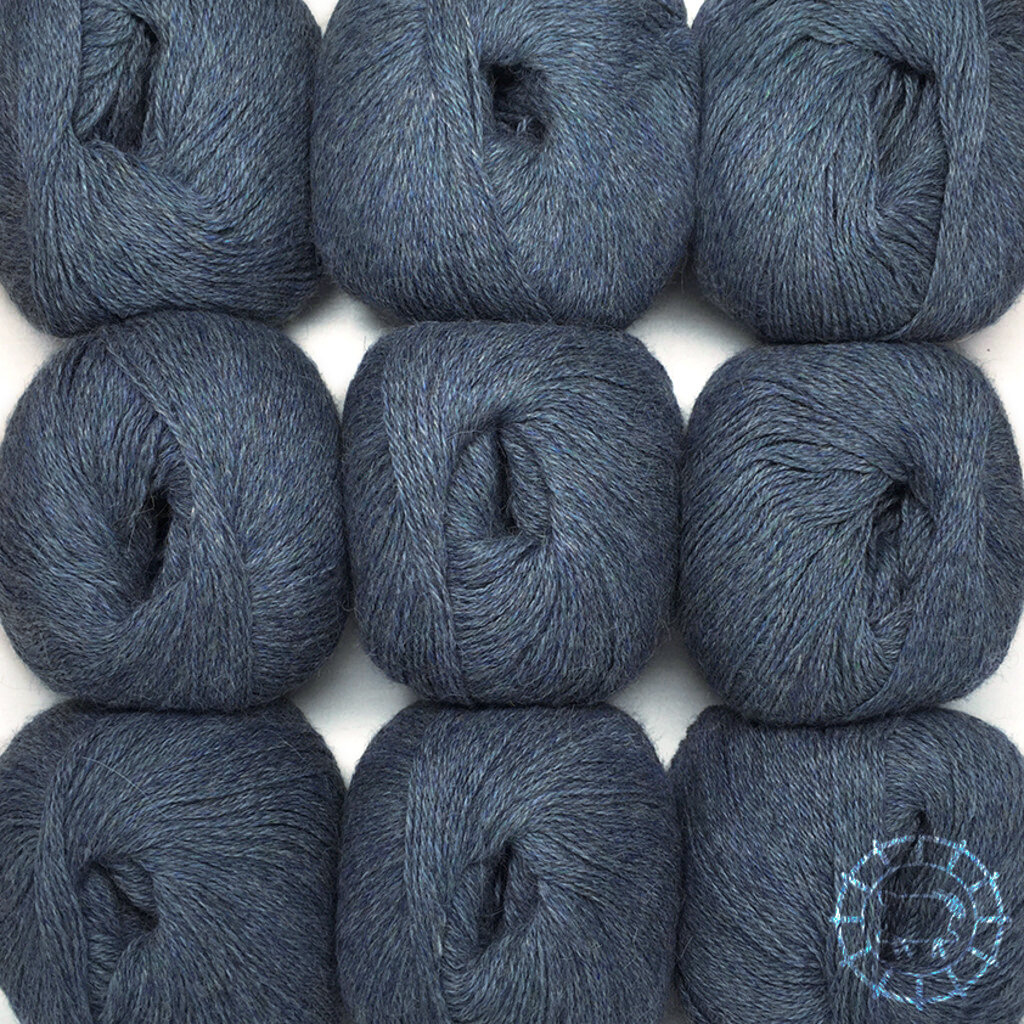 Woolpack Yarn Collection Baby Alpaka Fingering, meliert – Graublau