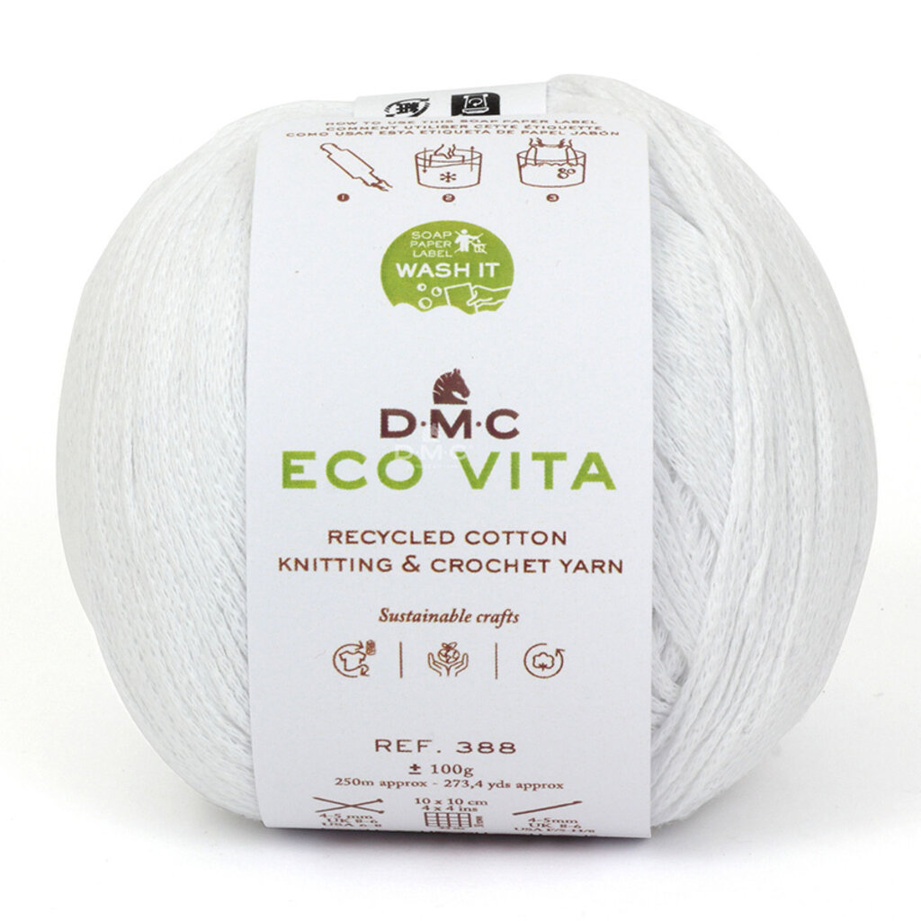 DMC  Eco Vita Recycled Cotton – Blanc