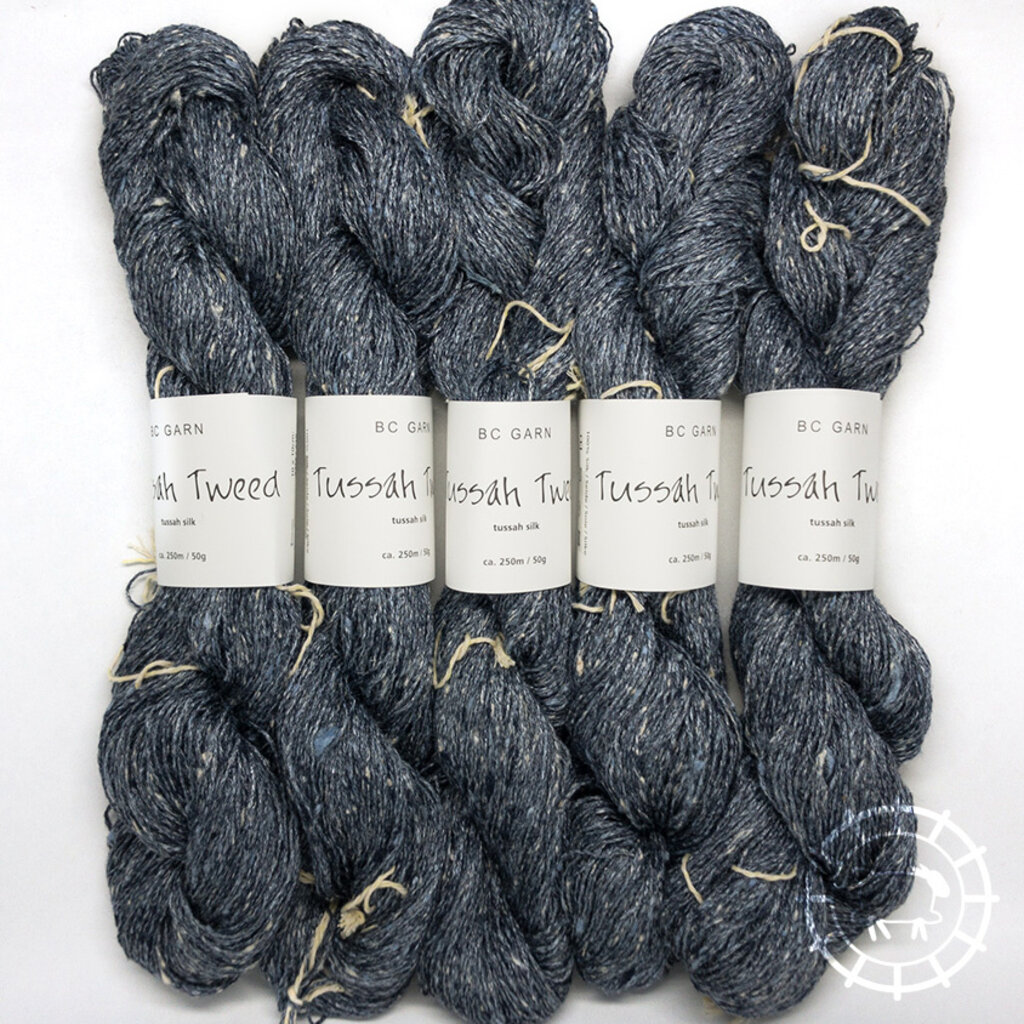 BC Garn Tussah Tweed – Bleu gris tacheté