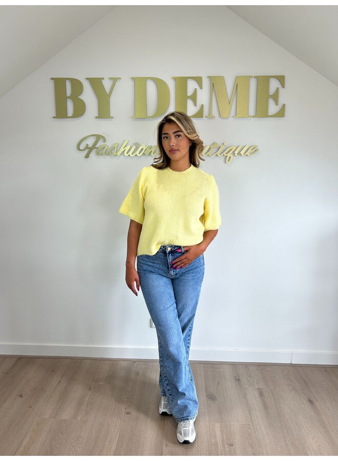 BEST BASIC KNITTED YELLOW TOP