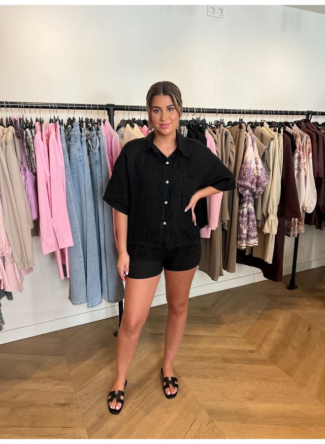 LINNEN 'RELAX' SET ZWART