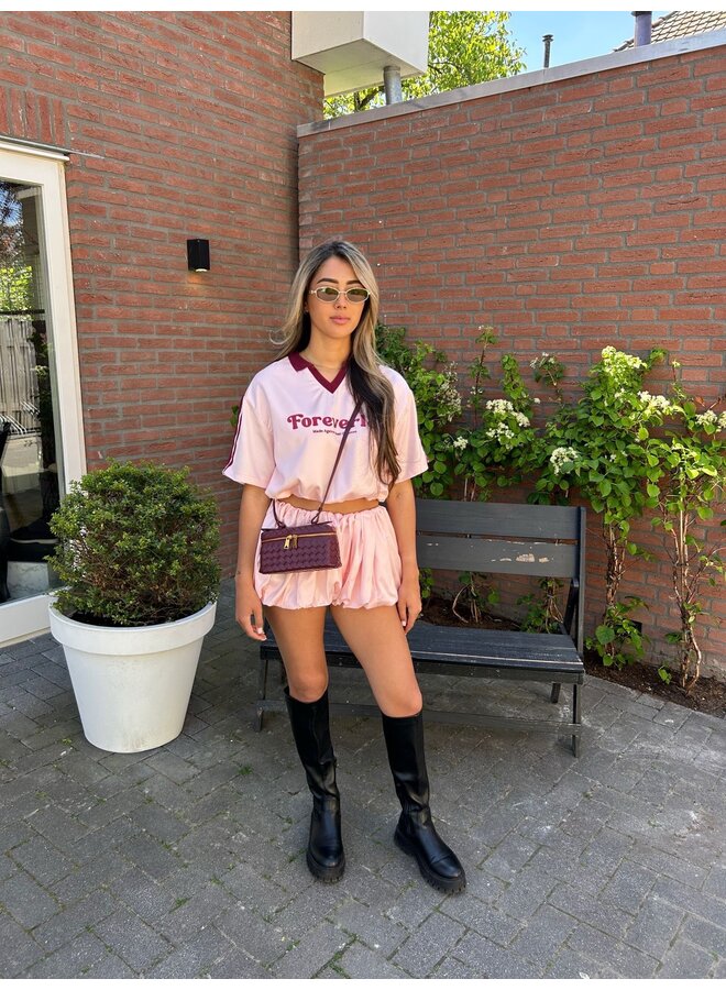''BRING THE FESTIVAL'' TWO PIECE PINK/BORDEAUX