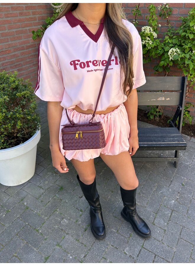 ''BRING THE FESTIVAL'' TWO PIECE PINK/BORDEAUX