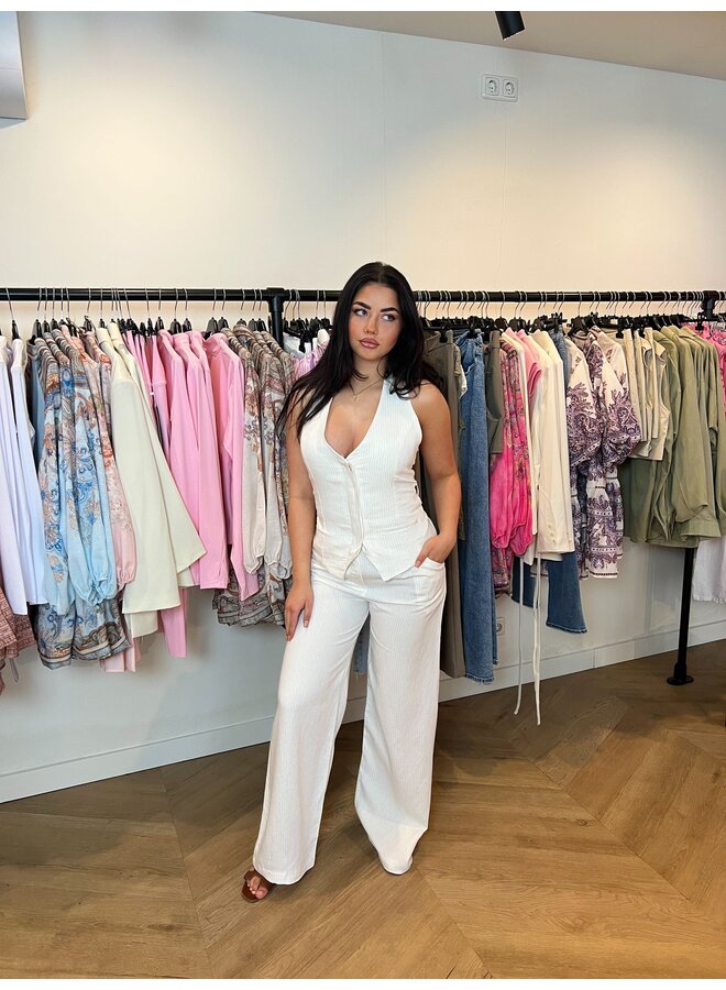 KRIJTSTREEP HALTER TWO PIECE