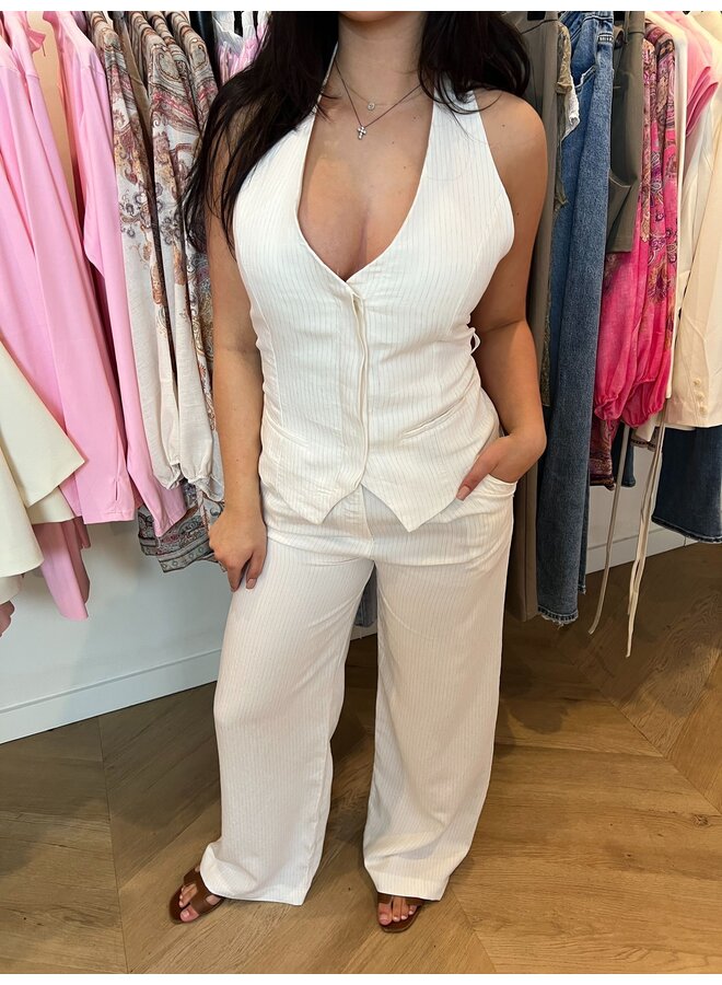 KRIJTSTREEP HALTER TWO PIECE