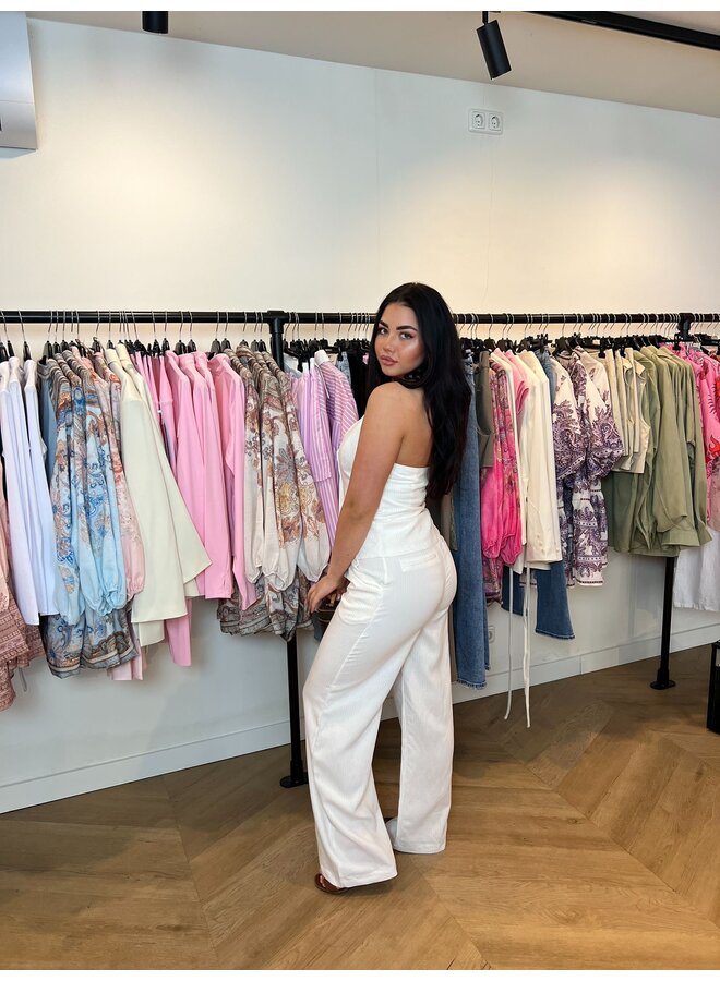 KRIJTSTREEP HALTER TWO PIECE