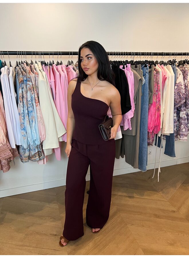 BURGUNDY ''LINA'' TWO PIECE