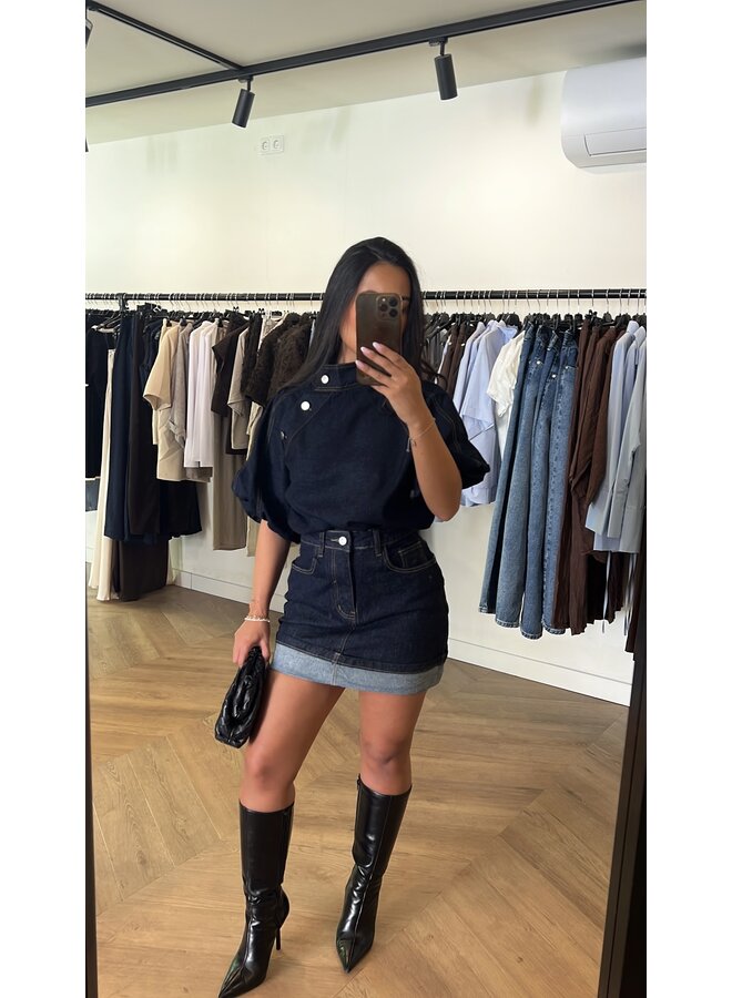 DARK DENIM STRETCH ROK