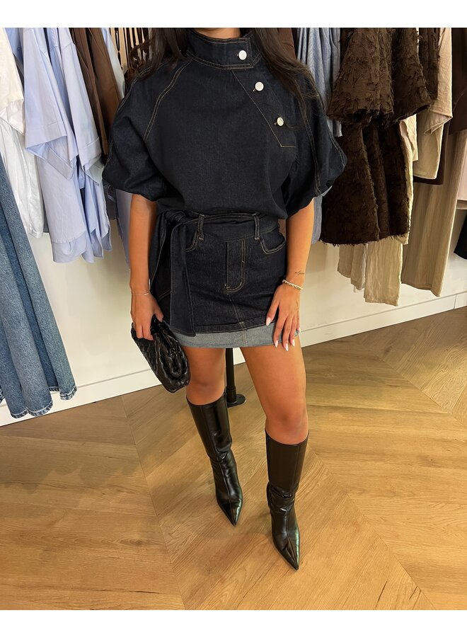 DARK DENIM STRETCH ROK