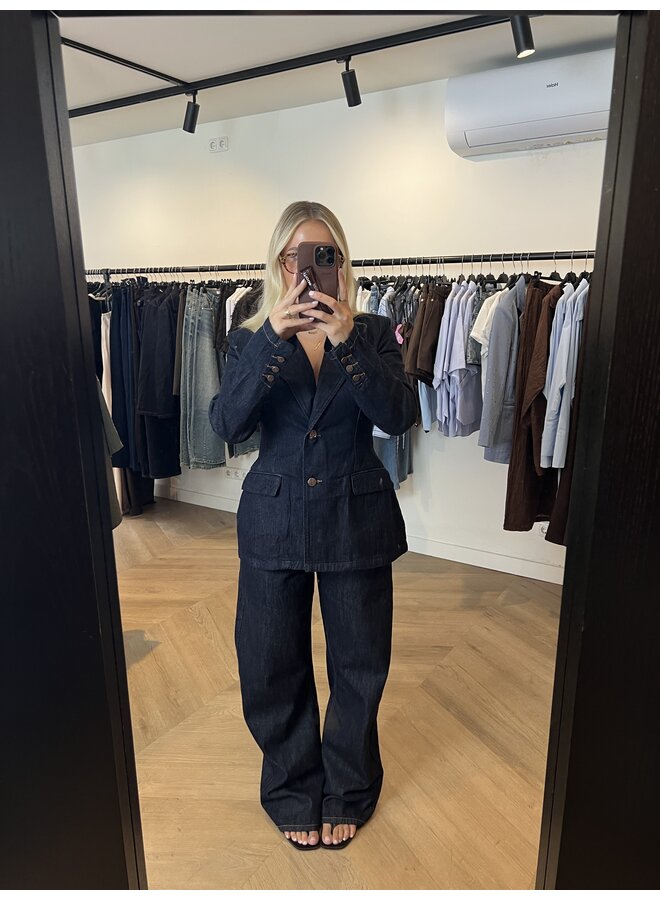 DARK DENIM BALLOON JEANS