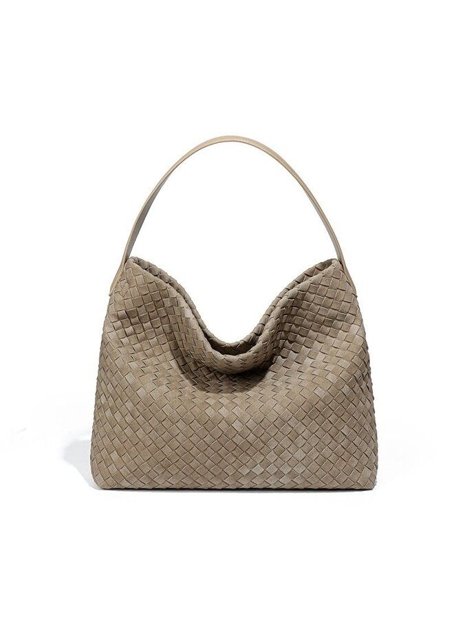 SUEDE TOTE SAND