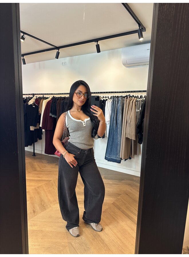 BASIC GREY/WHITE TOP