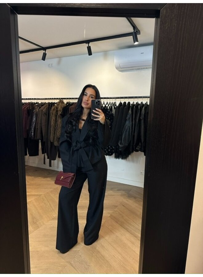 STRAIGHT LEG PANTALON BLACK