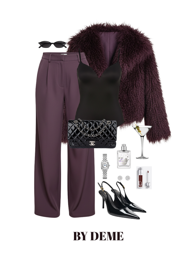 FLUFFY ANNA JACKET BORDEAUX