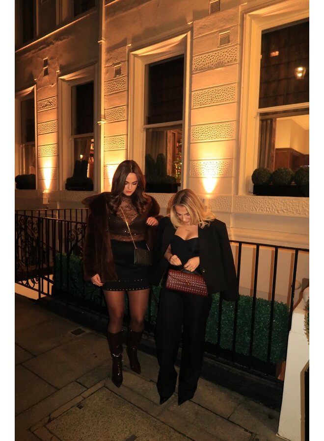 LEATHER ENVELOPPE BAG BORDEAUX