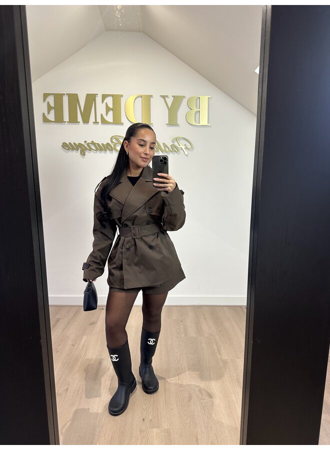 CHOCO OVERSIZED TRENCHCOAT (Deel van set)